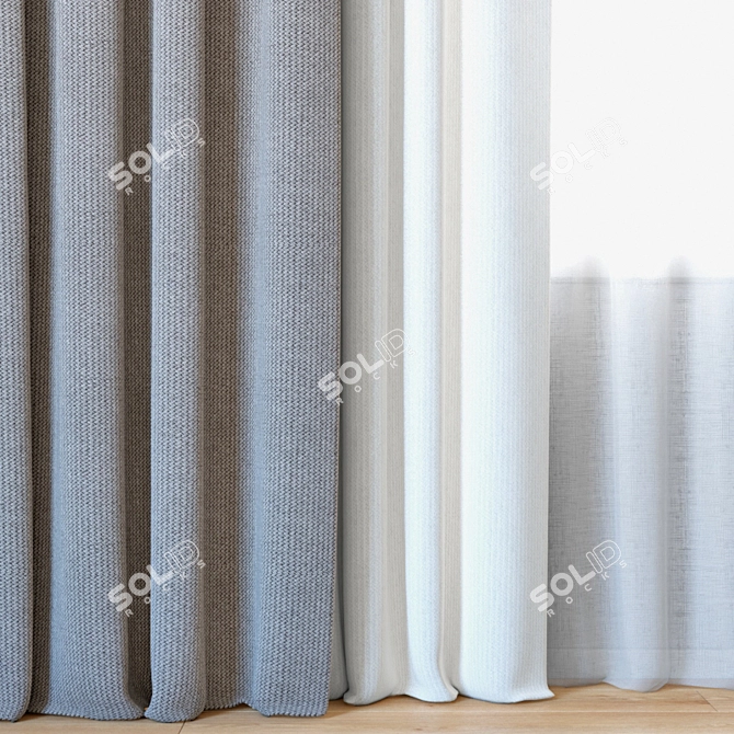 Elegant Backhausen Treccia Curtains 3D model image 2