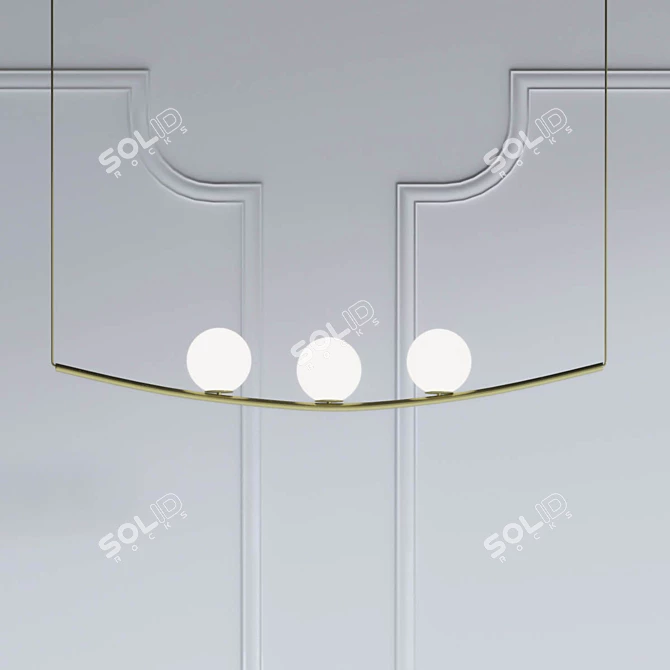 Modern Metal Pendant Luminaires 3D model image 1