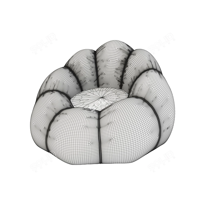 Cozy Circle Sofa Chair 3D model image 3