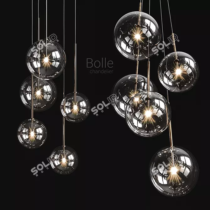 Modern Classic Chandelier Gallotti & Radice 3D model image 1