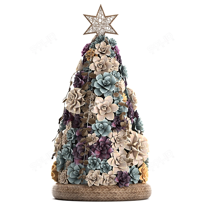 Exotic Succulent Christmas Tree 3D model image 2