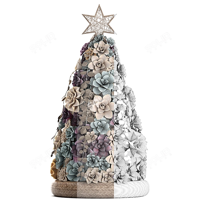 Exotic Succulent Christmas Tree 3D model image 3