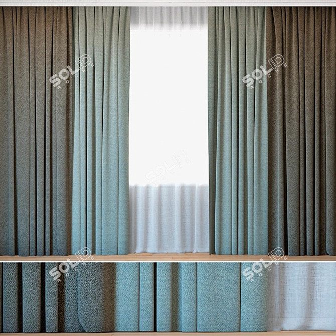 Elegant Backhausen Aphrodite Curtains 3D model image 1