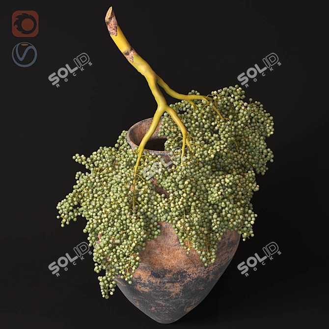  Date Branch Jug - Unique Handcrafted Design 3D model image 1