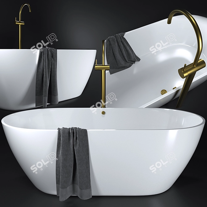 Estet Miami Bath with Scala Basin Mixer 3D model image 1