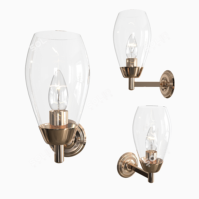 Elegant Wall Sconce Elegia 3D model image 1