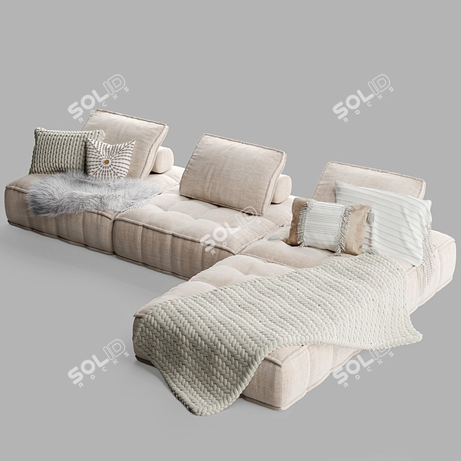 Minimalistic Collins Sofa: Natural Elegance 3D model image 5