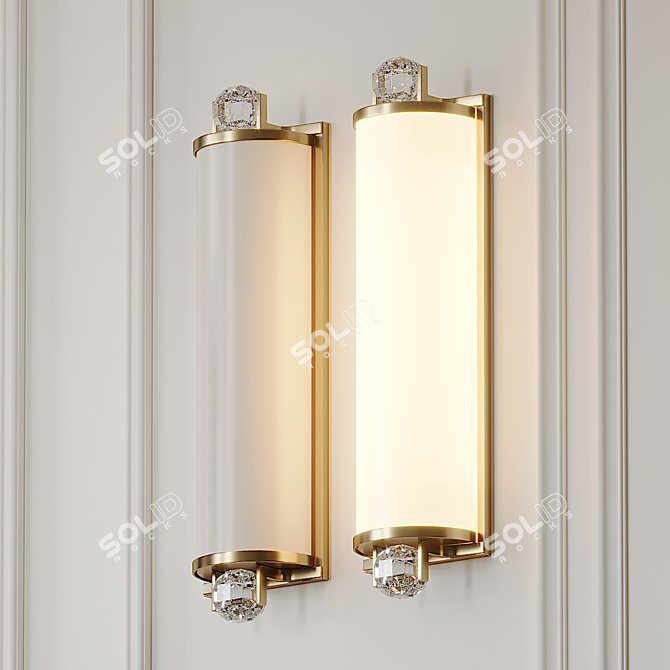 Sleek and Modern Prescott Bath Light 3D model image 2