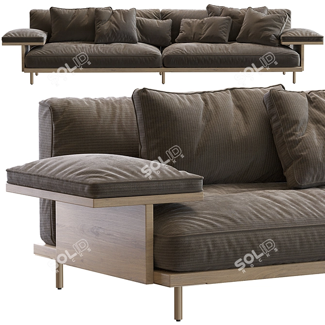 NICHETTO 122: Modern, Versatile Sofa 3D model image 2