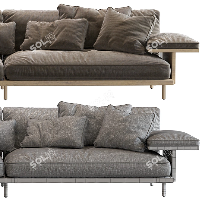 NICHETTO 122: Modern, Versatile Sofa 3D model image 3