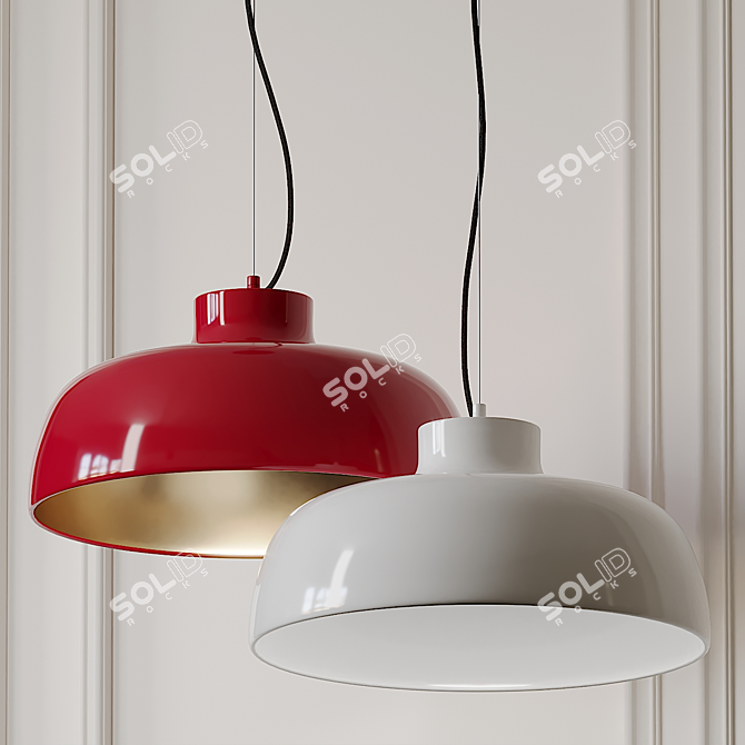 Sleek and Modern: M68 Pendant Light 3D model image 1