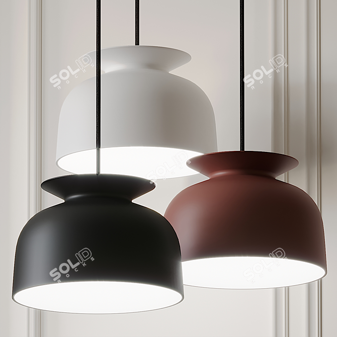 Elegant Ronde Pendant Light 3D model image 2