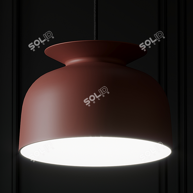 Elegant Ronde Pendant Light 3D model image 3