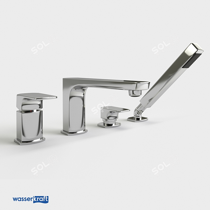 Salm 2755: Stylish Tub Mixer 3D model image 1