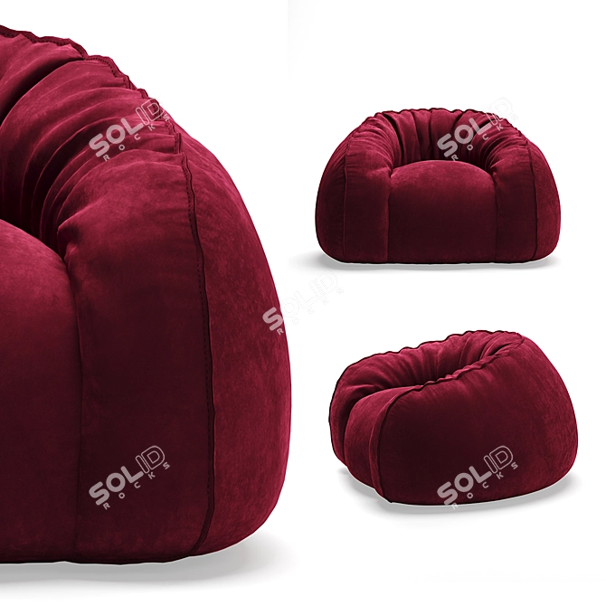 Cozy Hug Armchair: Perfect for Your Home! 3D model image 2