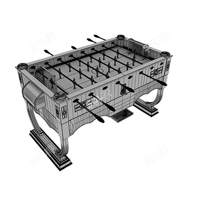 Vintage Foosball Automatilux 1955 3D model image 2