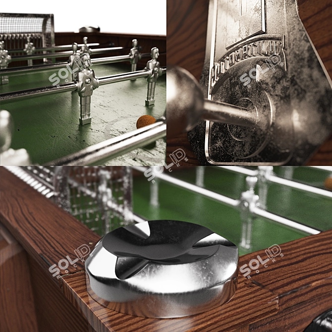 Vintage Foosball Automatilux 1955 3D model image 3