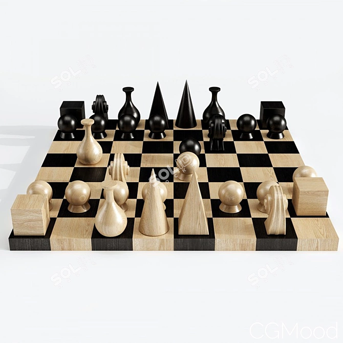 Iconic Man Ray Chess Set 3D model image 2