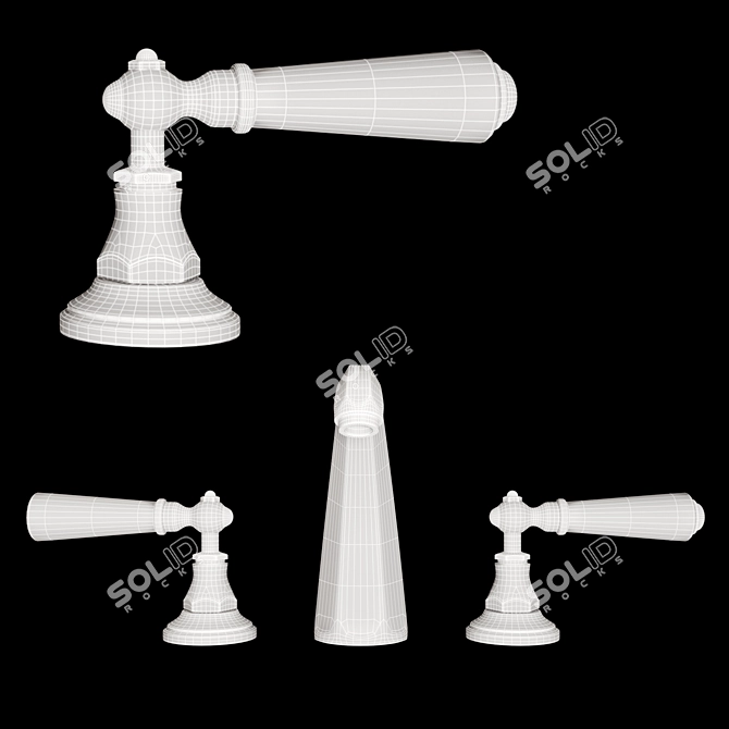 Elegant Charleston Lever Faucet 3D model image 2