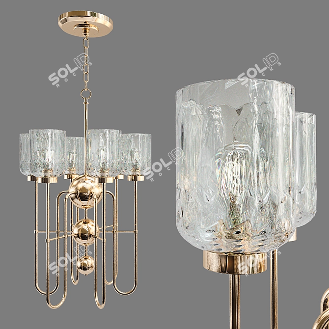 Elegant Williamsburg Chandelier 3D model image 1