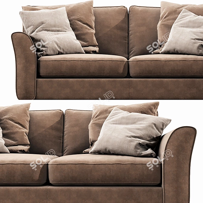 Harveys Nina 3-Seater Sofa: Modern Elegance for Any Space 3D model image 2