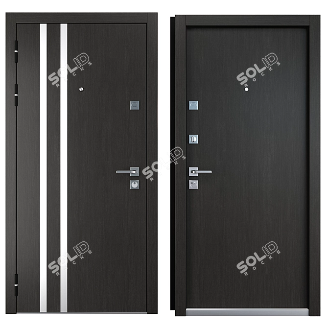 Durable Entrance Metal Door | Parallel (Zimen) 3D model image 3