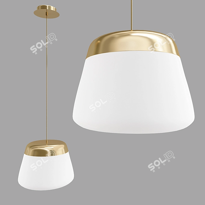 Copper Frost Pendant Light 3D model image 1