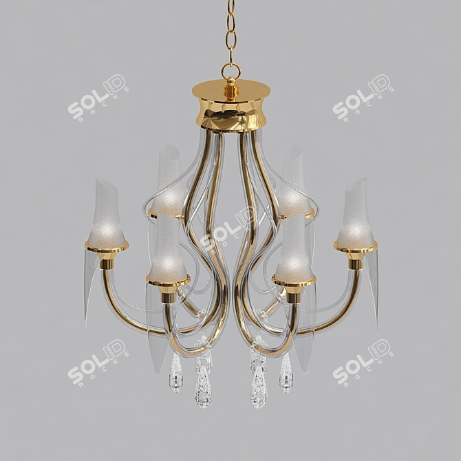 Elegant Vienna Chandelier 3D model image 1