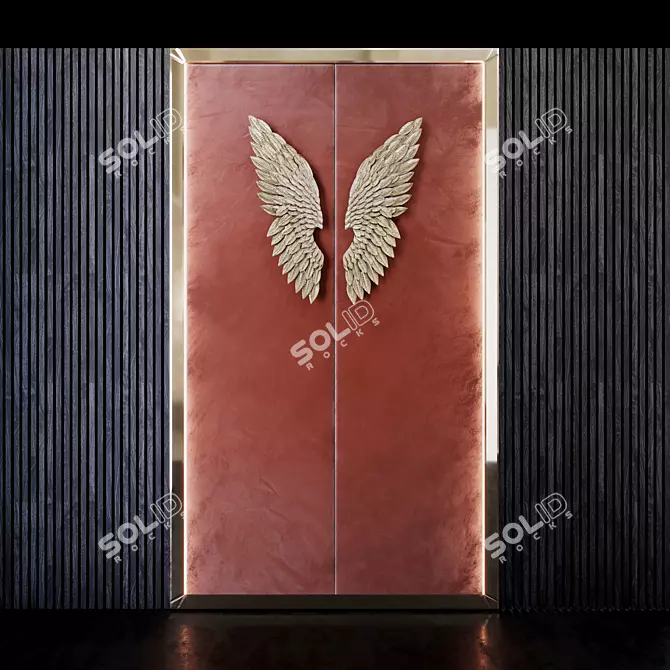  Angel Wings Metal Wall Decor 3D model image 1