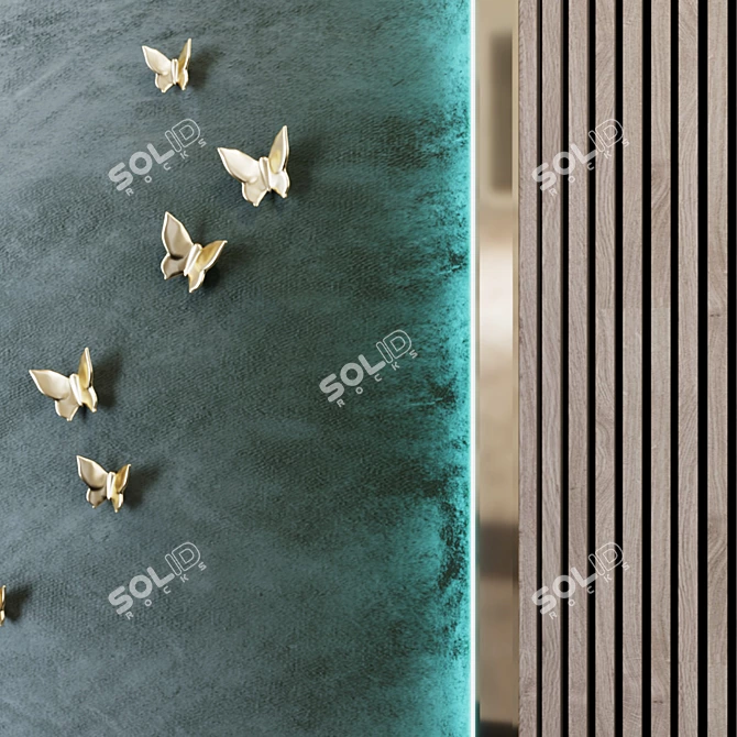 Butterfly Ceramic Wall Decor 3D model image 2