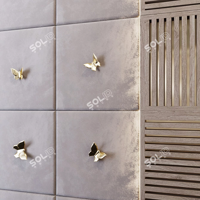 Ceramic Butterfly Wall Decor 3D model image 2