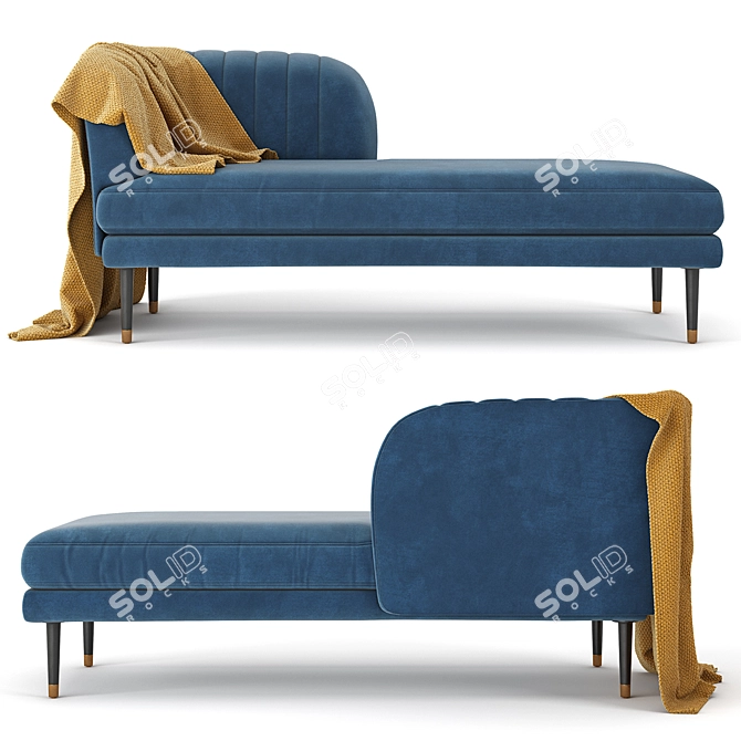  Elegant Navy Kensington Daybed 3D model image 2