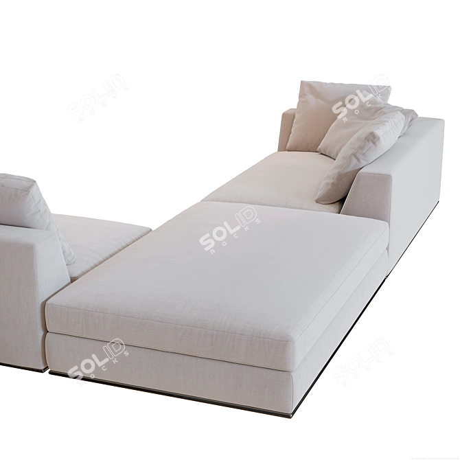 Minotti Hamilton Modulo Sofa: Stylishly Versatile Seating Solution 3D model image 5