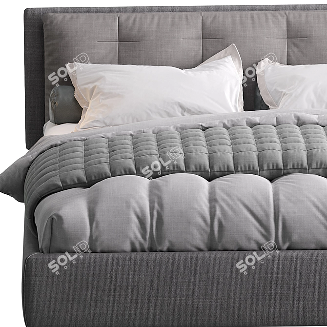 Modern Sleek Jesse Bed 3D model image 4