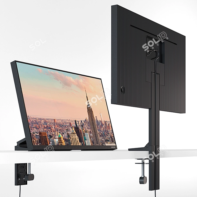 Sleek Gaming Powerhouse: Samsung 27" Monitor 3D model image 2