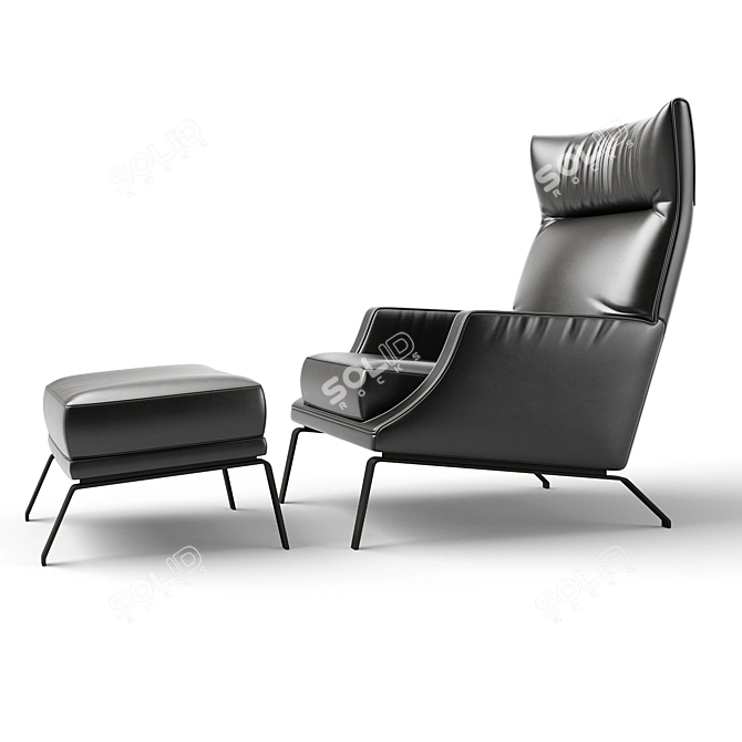 Comfy Clemmie Armchair: Elegant Comfort for your Home 3D model image 2