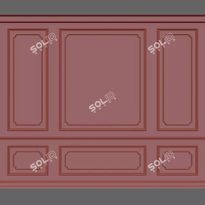 3D Wall Moulding Design 3D model image 2