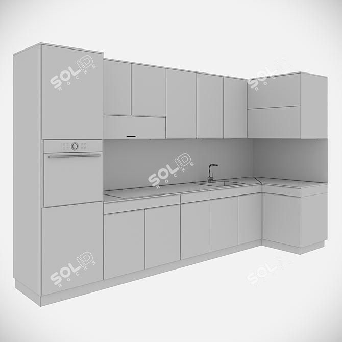 Modern Kitchen 3D model image 3