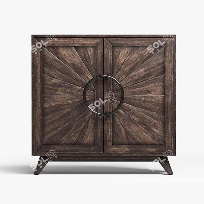 Elegant Kohana 2 Door Cabinet 3D model image 1