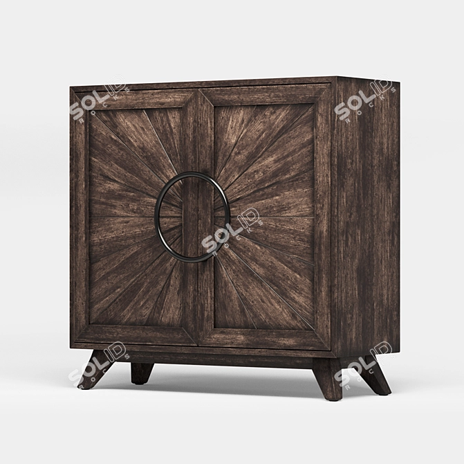 Elegant Kohana 2 Door Cabinet 3D model image 2