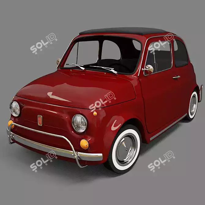 Classic Fiat 500L - Detailed and Versatile 3D model image 1