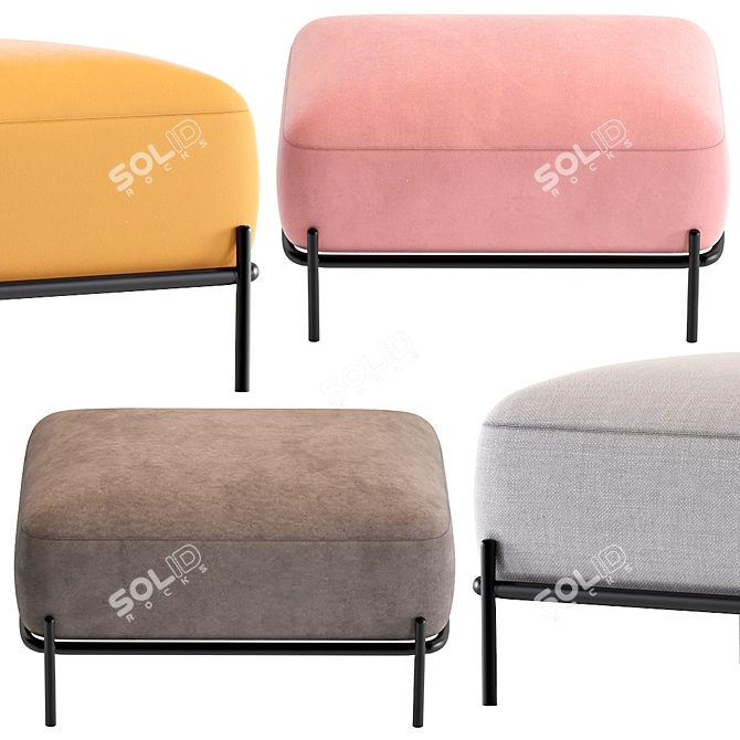 Pawai Sofa Ottoman - Ultimate Comfort 3D model image 2