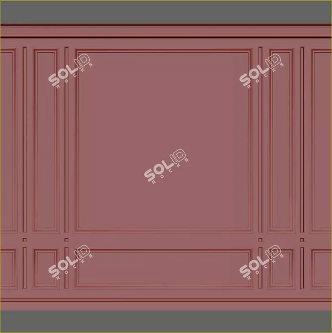 3D Wall Moulding: Elegant Decor Solution 3D model image 2