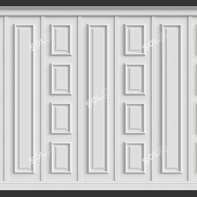 3D Wall Moulding for Stunning Decor 3D model image 1