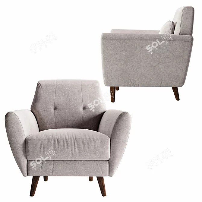 Artesia Armchair: Luxurious and Compact 3D model image 2