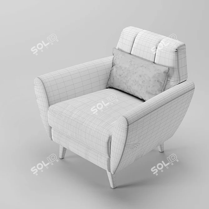 Artesia Armchair: Luxurious and Compact 3D model image 3