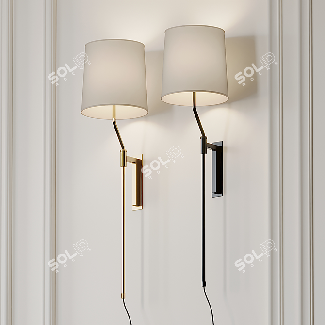 Minimalist Palo Wall Lamp 3D model image 1