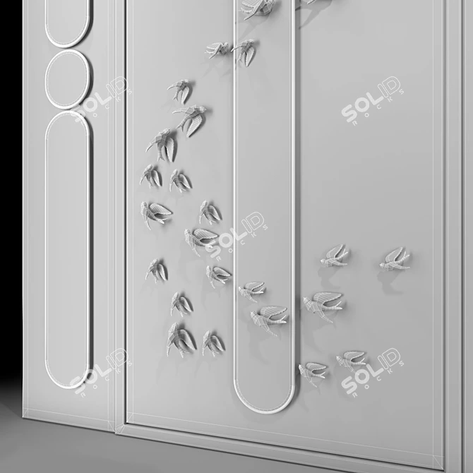 Elegant Wall Decor PN51 3D model image 3
