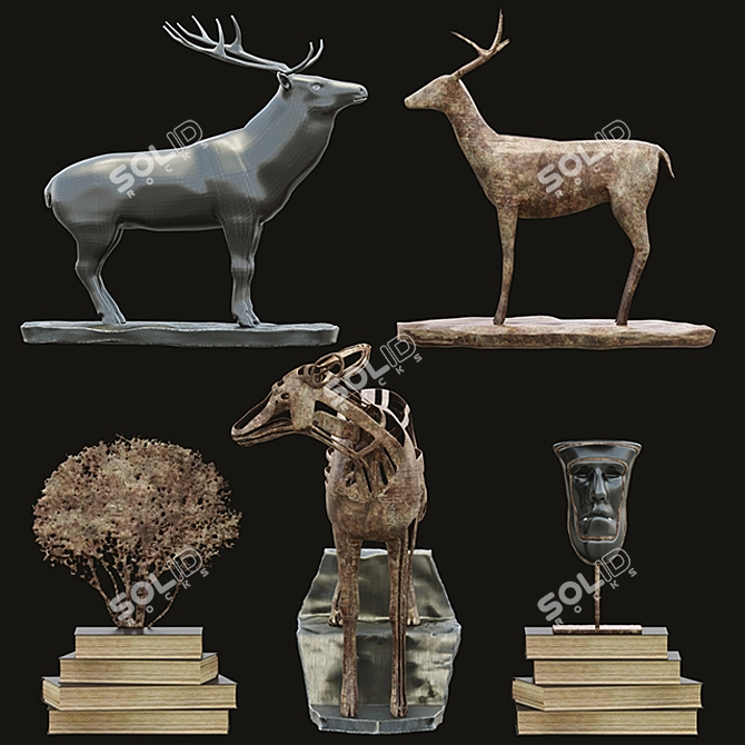 Rustic Charm Decoration Set 3D model image 1