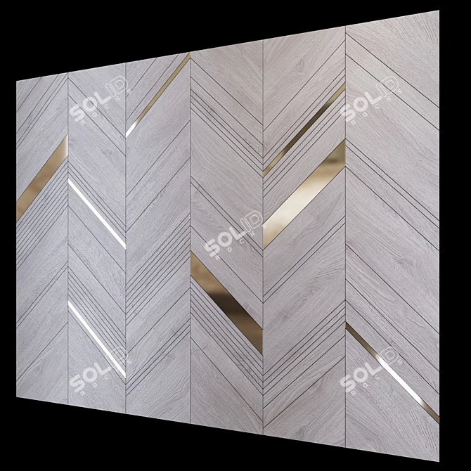 Elegant Decor Wall PN52 3D model image 1
